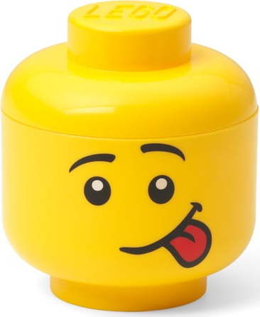 Žlutá úložná krabice ve tvaru hlavy LEGO® silly