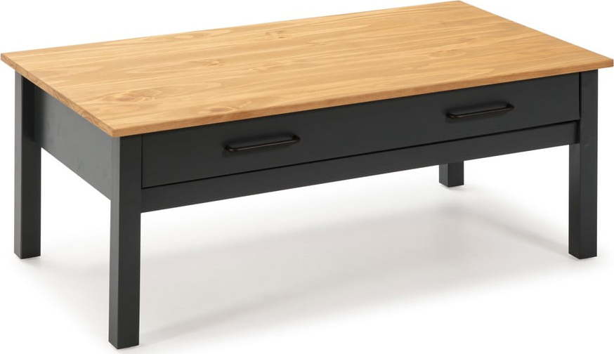 Antracitově šedý dřevěný konferenční stolek Marckeric Miranda Marckeric