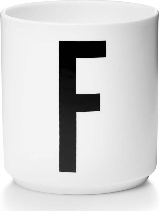 Bílý porcelánový hrnek Design Letters Personal F Design Letters