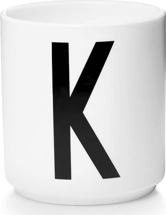 Bílý porcelánový hrnek Design Letters Personal K Design Letters