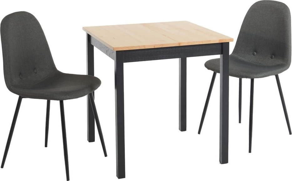 Černý jídelní set loomi.design se stolem Sydney a židlemi Lissy loomi.design