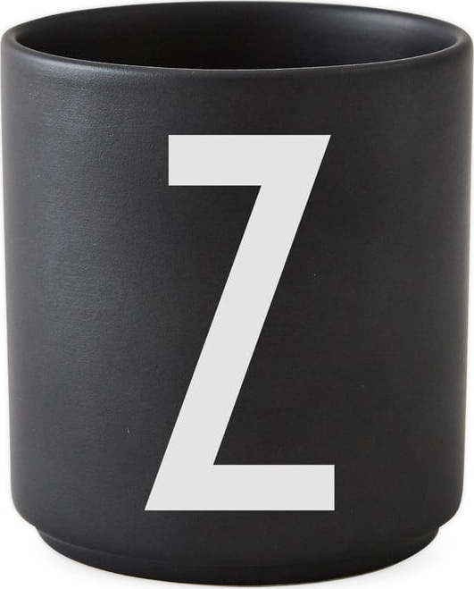 Černý porcelánový šálek Design Letters Alphabet Z