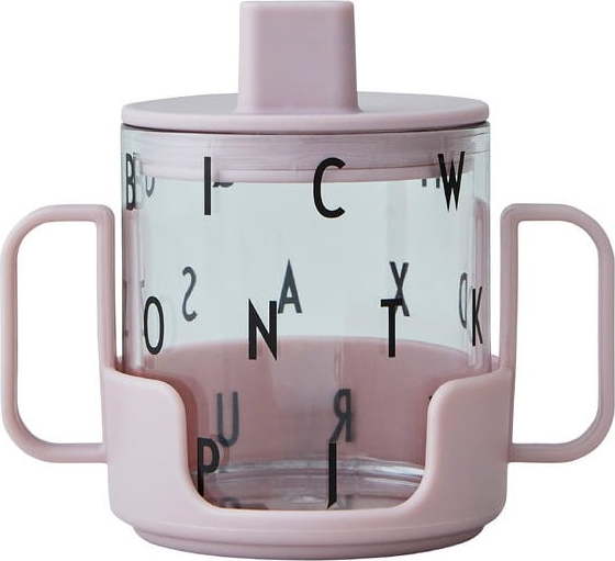 Levandulově fialový dětský hrnek Design Letters Grow With Your Cup Design Letters