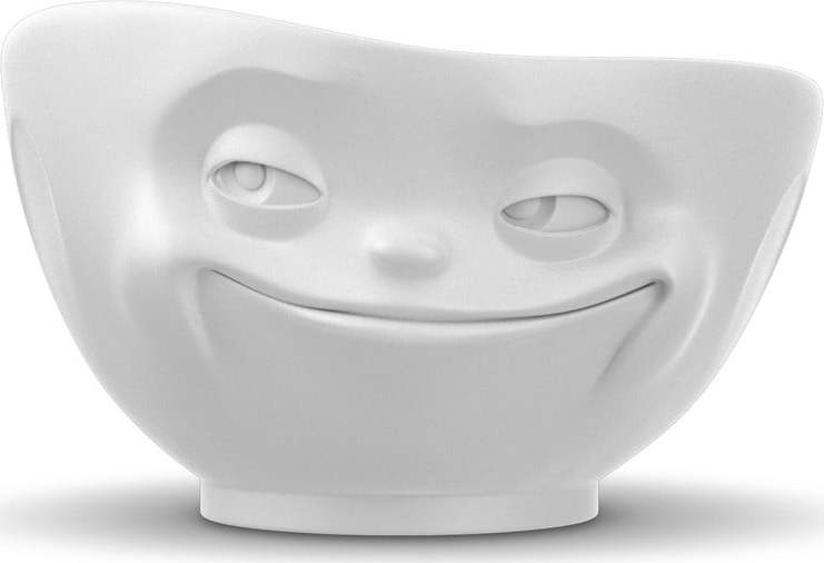 Matně bílá porcelánová usměvavá miska 58products 58products