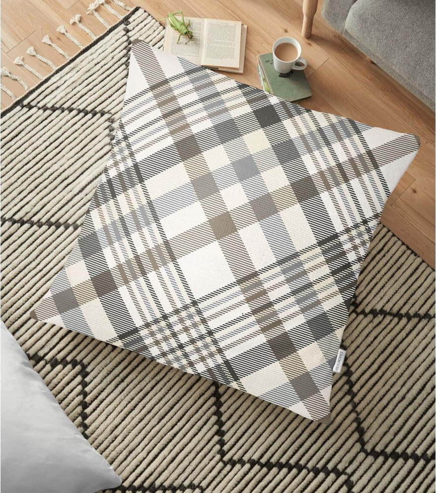 Povlak na polštář s příměsí bavlny Minimalist Cushion Covers Checkered
