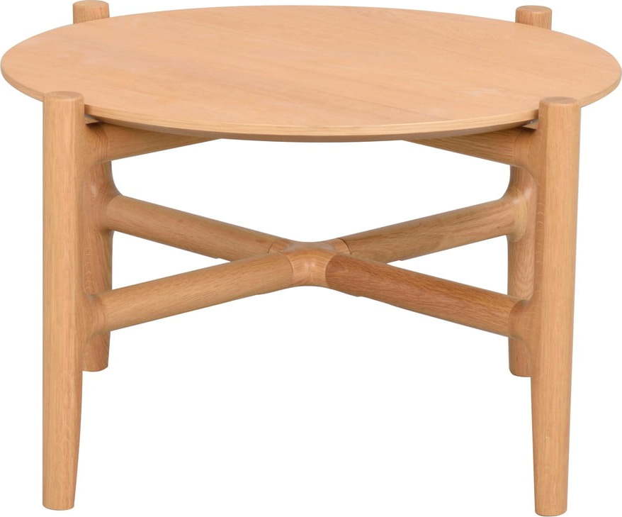 Přírodní odkládací stolek z dubového dřeva Rowico Holton