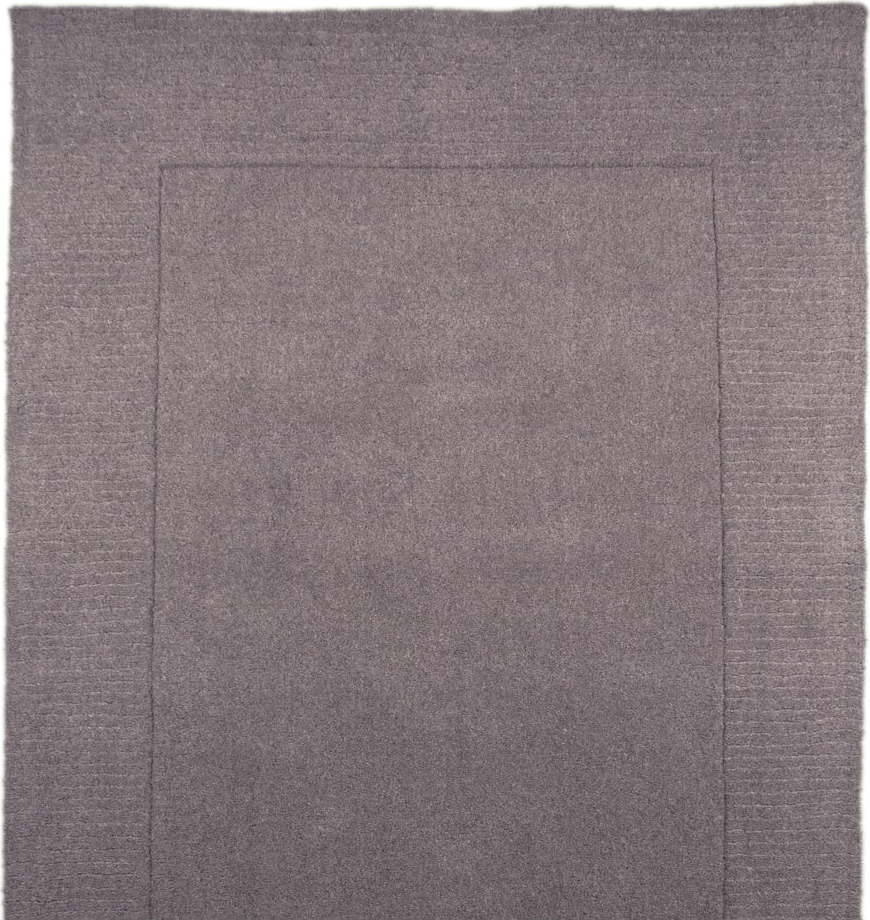 Šedý vlněný koberec Flair Rugs Siena