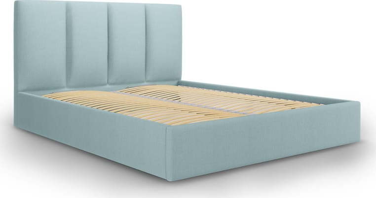 Světle modrá dvoulůžková postel Mazzini Beds Juniper