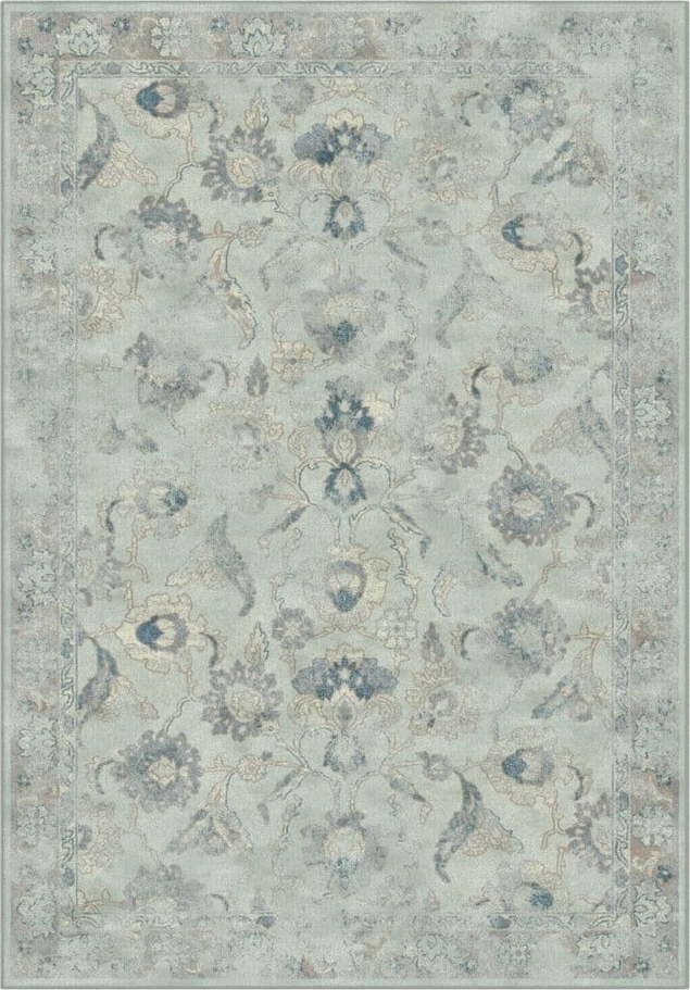 Světle modrý koberec ze směsi viskózy a bavlny Safavieh Serafina Vintage 200 x 279 cm Safavieh