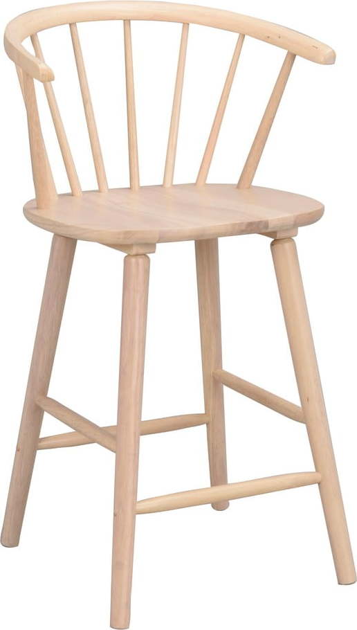 Bílá barová židle z kaučukového dřeva Rowico Carmen Rowico