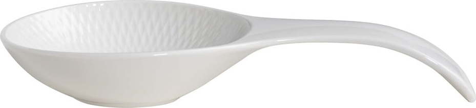 Bílá porcelánová odkládací lžíce na vařečku Maxwell & Williams Diamonds Maxwell & Williams