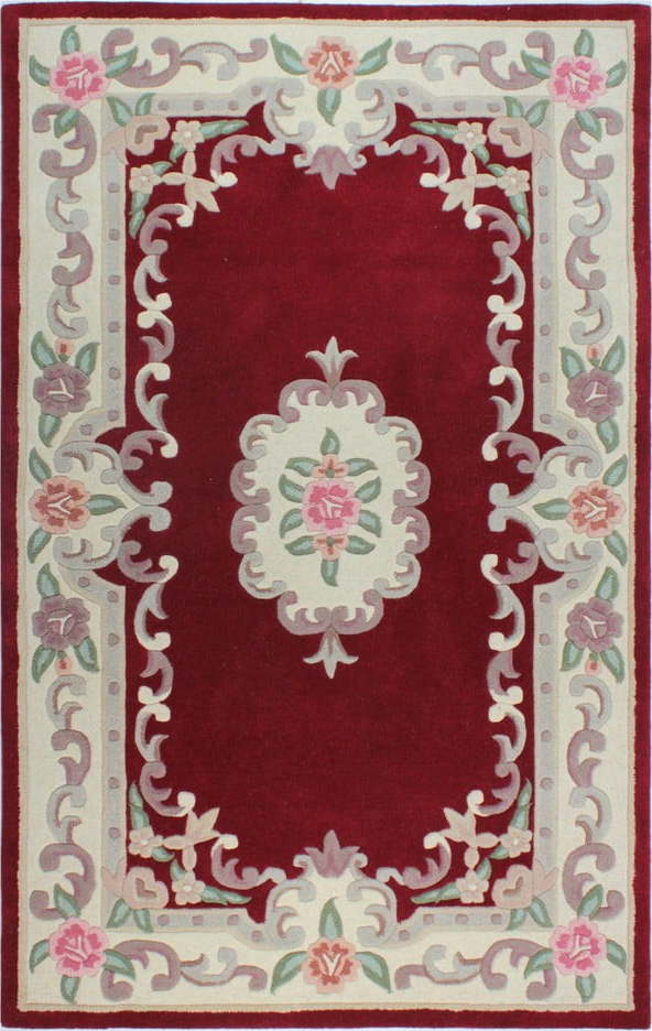 Červený vlněný koberec Flair Rugs Aubusson