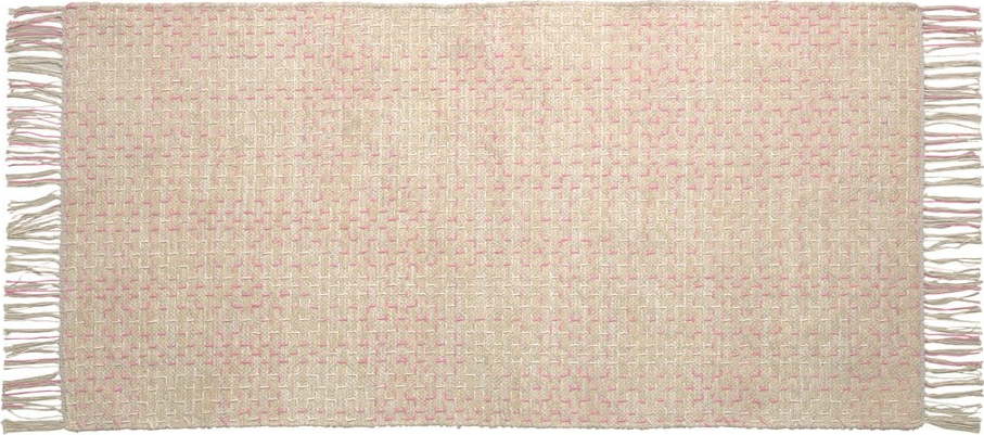 Růžovo-béžový bavlněný dětský koberec Kave Home Nur