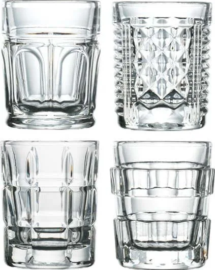 Sada 4 skleněných panáků La Rochère Assortis, 60 ml
