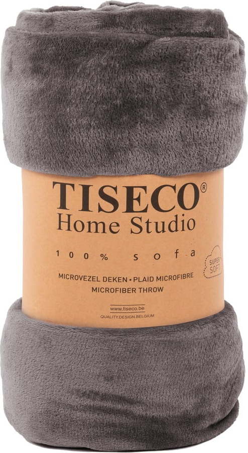 Šedá mikroplyšová deka Tiseco Home Studio