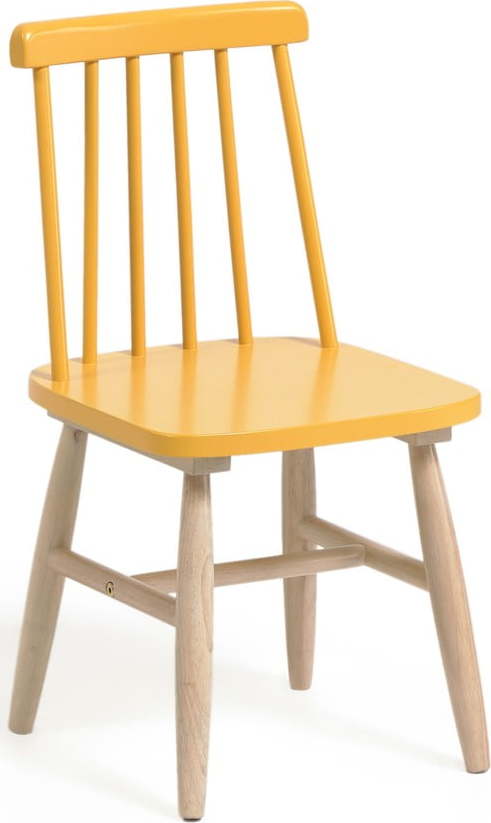 Žlutá dětská židle z kaučukového dřeva Kave Home Kristie Kave Home