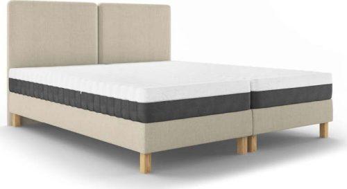 Béžová čalouněná dvoulůžková postel s roštem 180x200 cm Lotus – Mazzini Beds Mazzini Beds