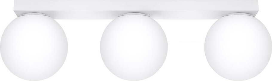 Bílé stropní svítidlo se skleněným stínidlem ø 12 cm Umerta – Nice Lamps Nice Lamps