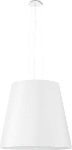 Bílé závěsné svítidlo se skleněným stínidlem ø 50 cm Tresco – Nice Lamps Nice Lamps