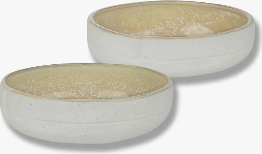 Bílo-béžové misky v sadě 2 ks z kamene ø 13,5 cm Sand Grain – Mette Ditmer Denmark