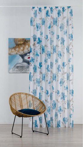 Bílo-modrá záclona 300x260 cm Mariola – Mendola Fabrics Mendola Fabrics