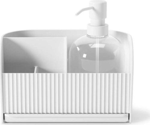 Bílý stojan na mycí prostředky z recyklovaného plastu Sling – Umbra Umbra