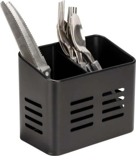 Černý stojan na příbory Wenko Black Outdoor Kitchen Baco