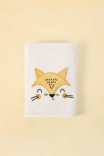 Krémový bavlněný dětský ručník 50x75 cm Foxy – Foutastic Foutastic