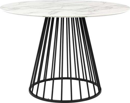 Kulatý jídelní stůl s deskou v dekoru mramoru ø 110 cm Floris – White Label White Label