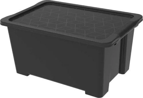 Leskle plastový úložný box s víkem Evo Easy