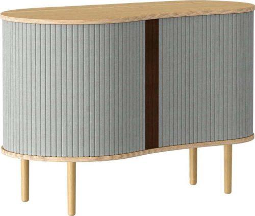 Nízká komoda v dekoru dubu v šedo-přírodní barvě s posuvnými dveřmi 100x67 cm Audacious – UMAGE UMAGE