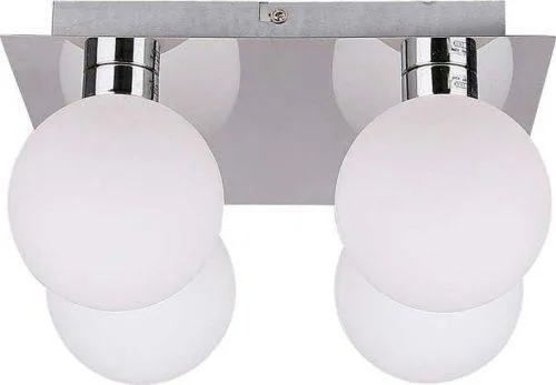 Stropní svítidlo ve stříbrné barvě se skleněným stínidlem 25x25 cm Oden – Candellux Lighting