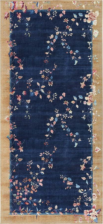 Tmavě modro-béžový koberec běhoun 80x200 cm Amira – Hanse Home Hanse Home