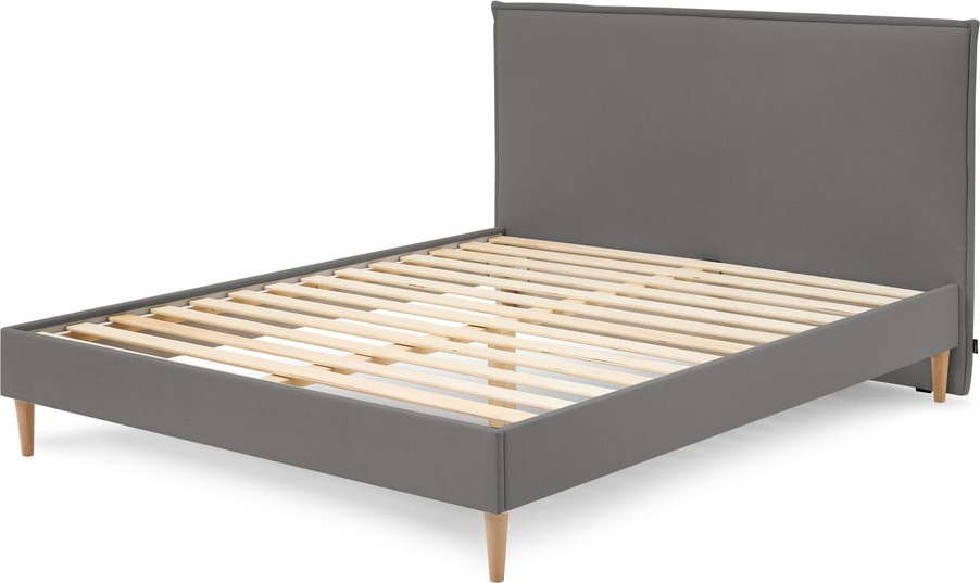 Antracitová čalouněná dvoulůžková postel s roštem 180x200 cm Sary – Bobochic Paris Bobochic Paris