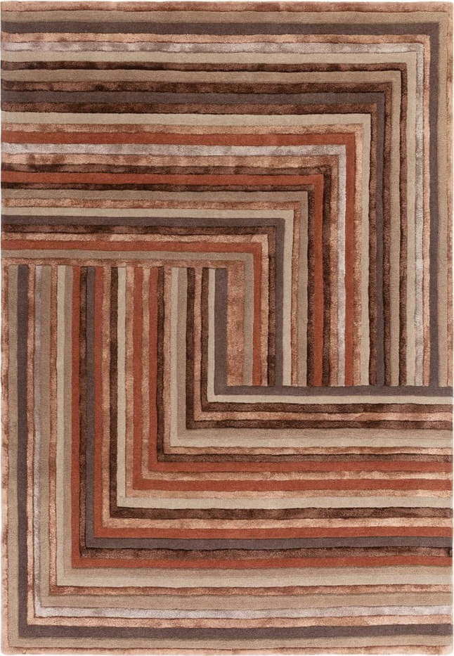 Vlněný koberec v cihlové barvě 200x300 cm Network Terracotta – Asiatic Carpets Asiatic Carpets