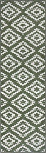 Zelený koberec běhoun 350x80 cm Nordic - Hanse Home Hanse Home