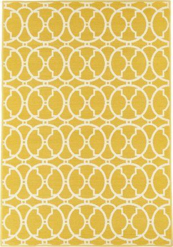 Žlutý venkovní koberec Floorita Interlaced