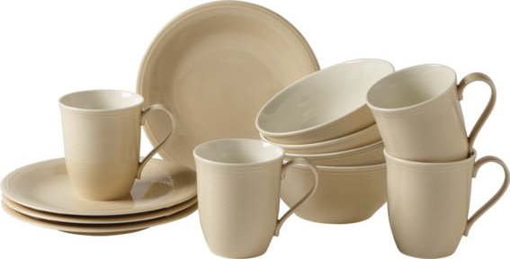 12dílná sada béžového porcelánového nádobí Villeroy & Boch Like Color Loop like | Villeroy & Boch