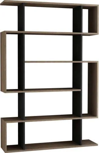 Antracitová/přírodní knihovna v dekoru dubu 108,5x161 cm Mito – Homitis