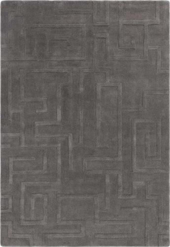 Antracitový vlněný koberec 120x170 cm Maze – Asiatic Carpets Asiatic Carpets