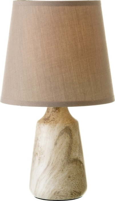 Béžová keramická stolní lampa s textilním stínidlem (výška 28 cm) – Casa Selección Casa Selección