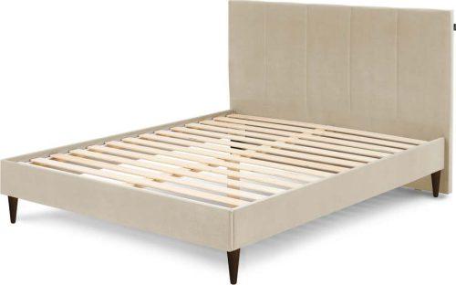 Béžová čalouněná dvoulůžková postel s roštem 160x200 cm Vivara – Bobochic Paris Bobochic Paris
