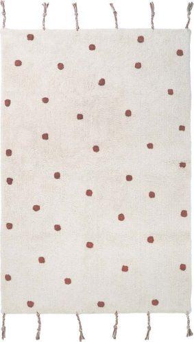 Béžovo-červený ručně vyrobený koberec z bavlny Nattiot Numi
