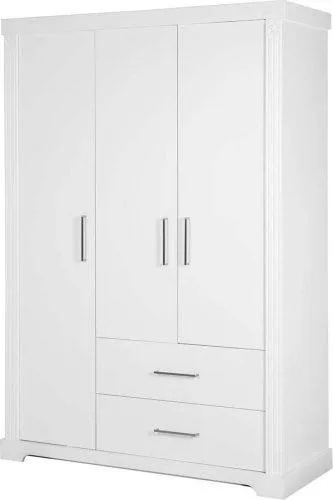 Bílá dětská šatní skříň 139x199 cm Maxi – Roba