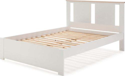 Bílá dvoulůžková postel s roštem 140x190 cm Enara – Marckeric Marckeric