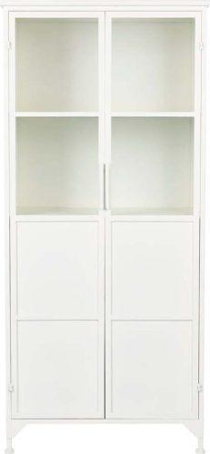 Bílá kovová vitrína 35x150 cm Miya – White Label White Label