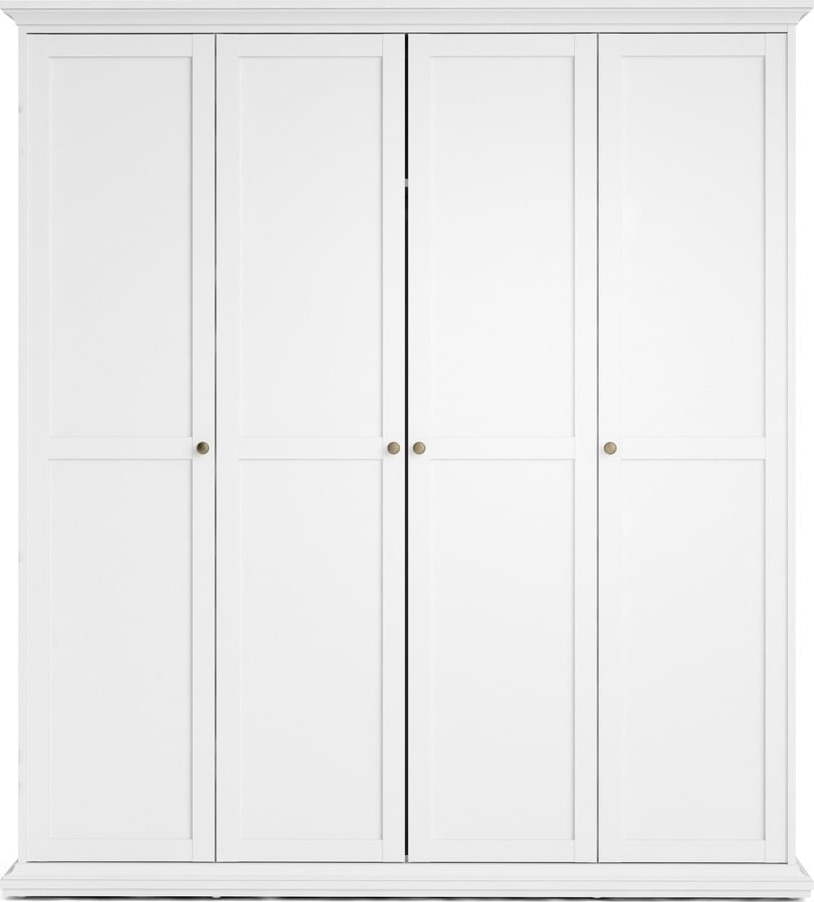 Bílá šatní skříň 181x201 cm Paris - Tvilum Tvilum