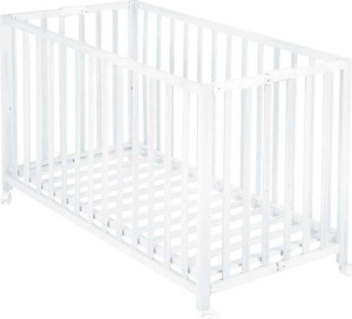 Bílá skládací postýlka na kolečkách 60x120 cm Fold up – Roba Roba