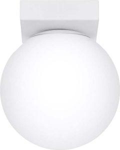 B&iacute;l&eacute; stropn&iacute; sv&iacute;tidlo se skleněn&yacute;m st&iacute;nidlem &oslash; 12 cm Umerta &ndash; Nice Lamps Nice Lamps