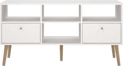 Bílý TV stolek 117x61 cm Bodo – Tvilum Tvilum